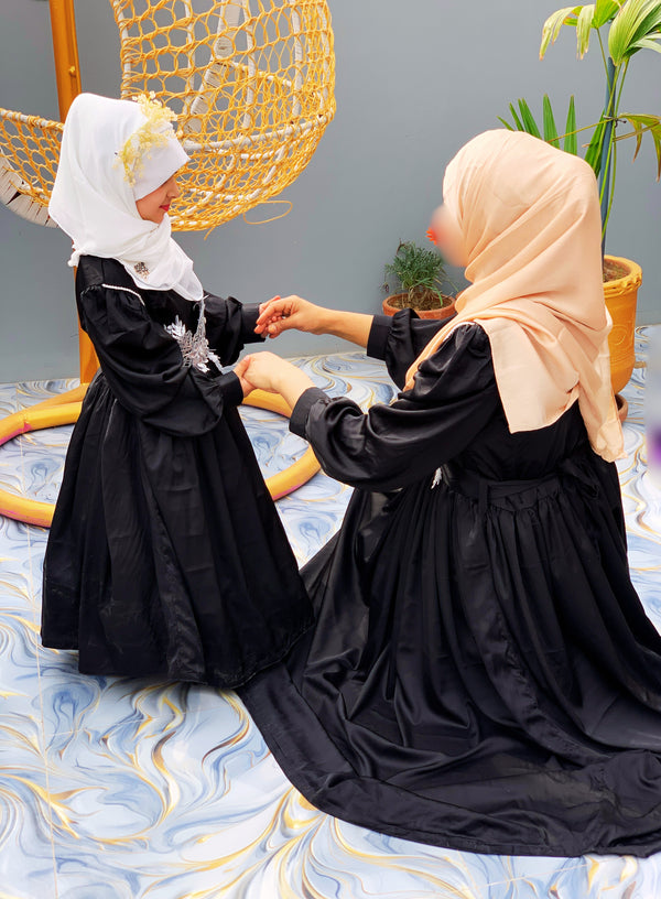 BLACK MOTHER DAUGHTER COMBO DRESS
