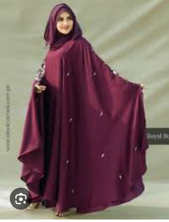 Umbrella Floral Beige Abaya